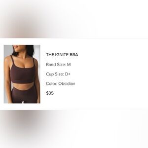 Balance Athletica The Ignite Bra - size M D+ - color Obsidian